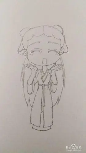 花千骨简笔画可爱赵丽颖