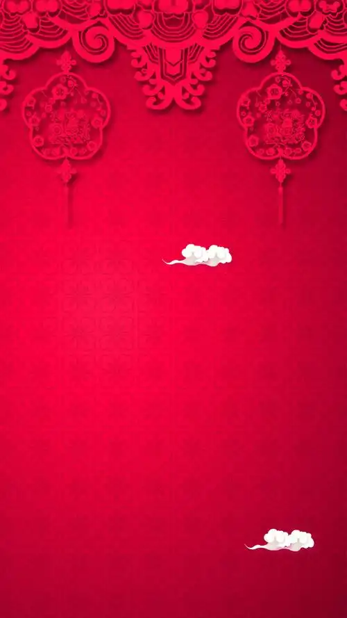 中国风红色花纹剪纸h5背景素材背景素材免费下载(图片编号:8892993)-
