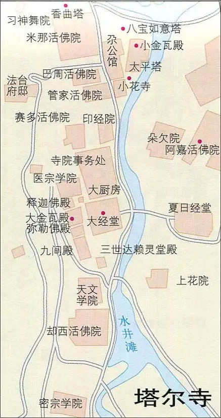 塔尔寺旅游地图