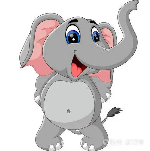 可爱的大象卡通 ilustration