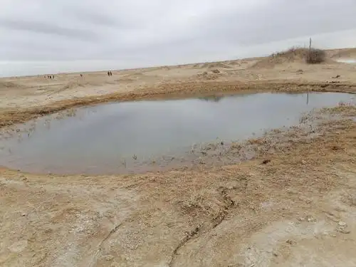 2021年2月14日,大年初三徒步乌兰布和沙漠盐湖,母神树和骆驼泉