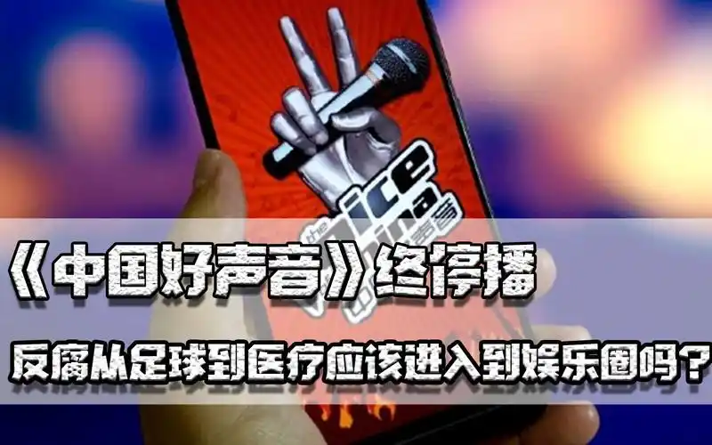 《中国好声音》终停播,反腐从足球到医疗,应当进入到娱乐圈吗?