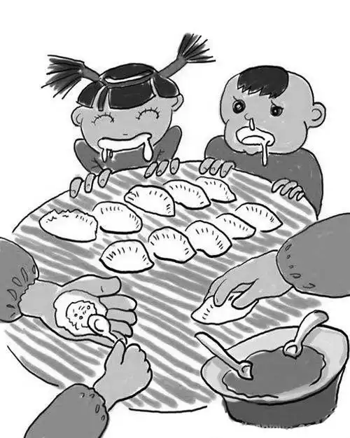 过年包饺子简笔画怎么画儿童包饺子简笔画第7页过年包饺子简笔画饺子