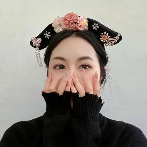 宫廷格格洗脸发箍贵妃贵人古代宫廷头箍女孩汉服头饰发卡发饰通用-0