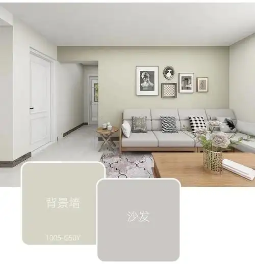 搭配鲜绿色,犹如春风般清新温暖的颜色,营造自然灵动的北欧风小客厅