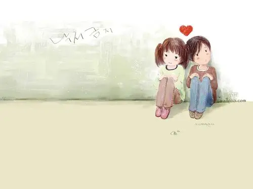 可爱纯真的爱情桌面壁纸[两小无猜]