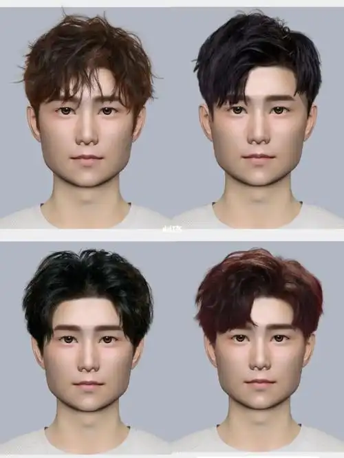 看图测脸型分析男生变帅指南日系短发烫发