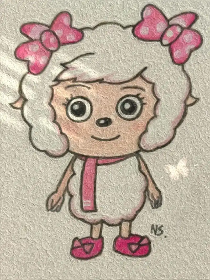 美羊羊.#简笔画 #临摹 #彩铅 #美羊羊 #画了个画 - 抖音