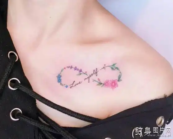 小清新风格锁骨纹身图案做自由美丽女人2