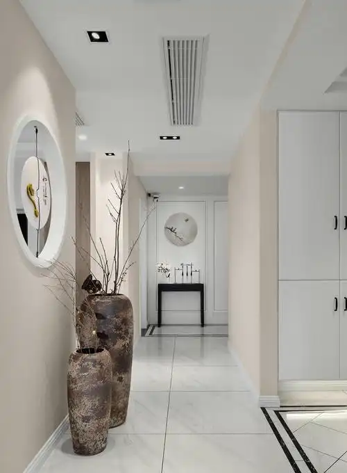 大户型新中式设计客厅过道