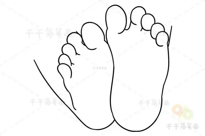 幼儿手和脚简笔画