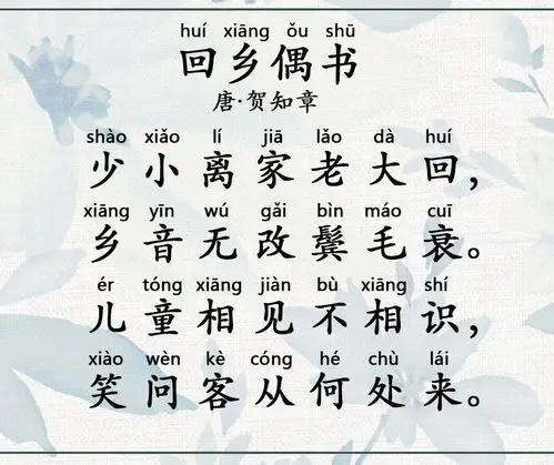 第24课:回乡偶书——唐·贺知章