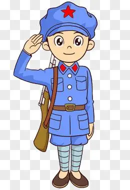 敬礼红军q版人物