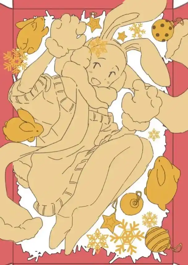 【单人绘画模板】许久不见,来点独自美丽的可爱模板!! #画画 - 抖音