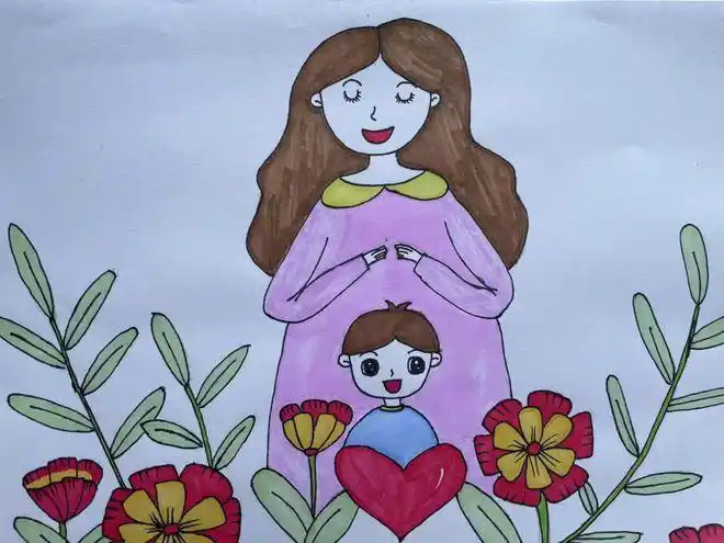 童心颂亲情,感恩伴成长——小记者绘画优秀作品赏析|妈妈的爱|老师