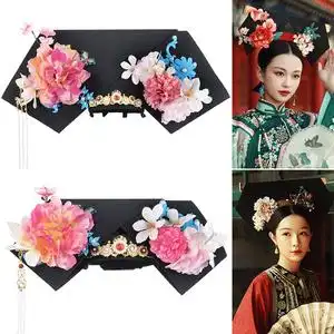 古装清朝后宫头饰皇后妃子造型发饰故宫摄影格格旗头舞台表演配饰