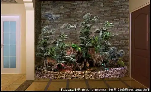 室内小水景实景照片一张的下载地址,园林节点照片,假山,园林景观设计