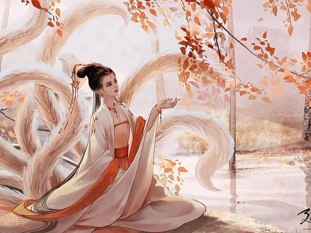 古风唯美插画|《九尾狐的传说》是在太美了!