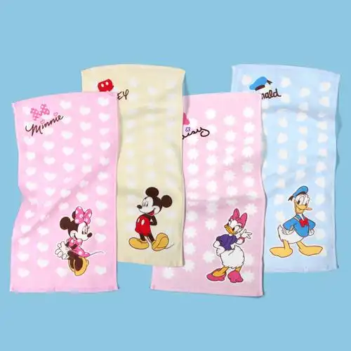 迪士尼米奇纯棉卡通儿童宝宝洗脸吸水小毛巾柔软成人可爱家用全棉