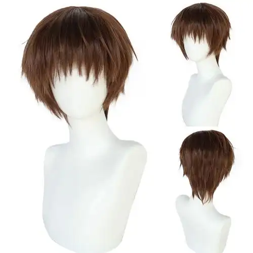 盗墓笔记 吴邪 男 棕色短发碎盖刘海/wu xie 动漫cos假发-阿里巴巴