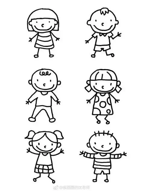 人头儿童画画简笔画