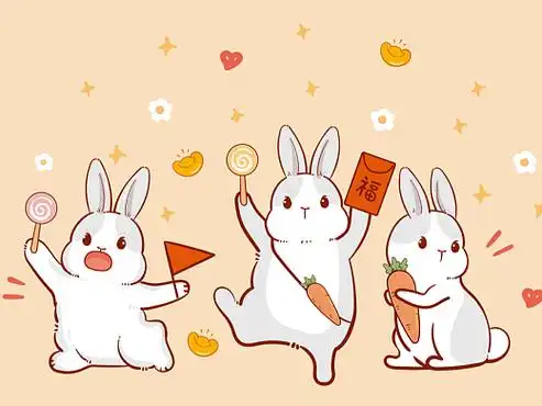 萌萌兔ip吉祥物 卡通表情包插画设计 ai矢量插画