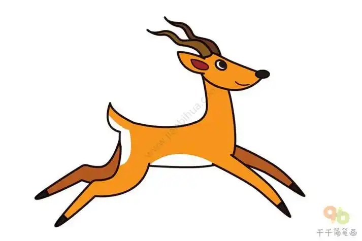 羚羊羊简笔画