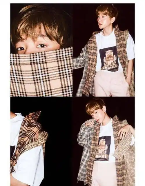 边伯贤画报大男孩风眼神温柔,金钟仁露脐装也阳刚,泰民银发高级_lucas