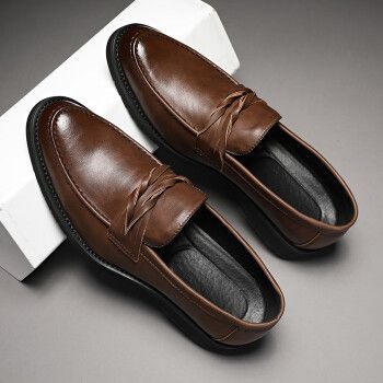 百丽男士小皮鞋男青年韩版冬季加绒棉鞋商务休闲潮流发棕色主图款38