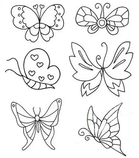 如何画蝴蝶侧面简笔画