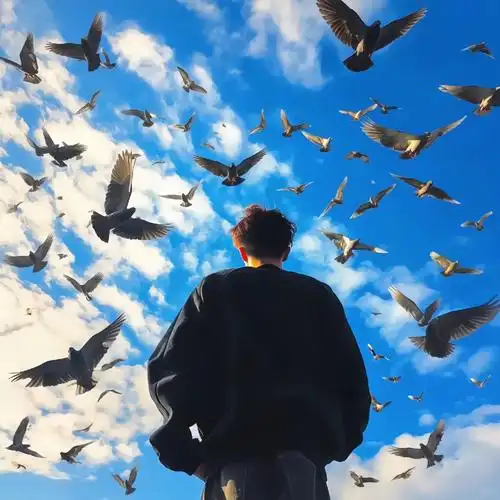 抖音头像男生成熟稳重背影有海鸥