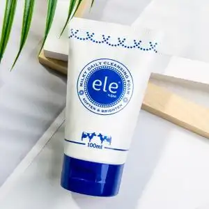 泰国ele牛奶洗面奶 新款男女深层清洁美白补水洁面乳100ml正品