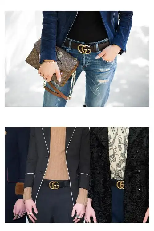 gucci古驰皮带奢侈品复古双g牛皮板扣式男士腰带4cm宽406831dj20t2145