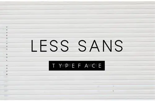 简约美英文无衬线设计字体16素材网精选lesssansminimaltypeface