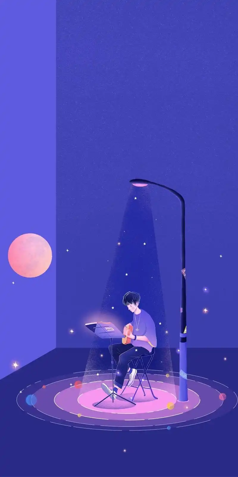 一个人孤独的唱着歌,锁屏图片,手机壁纸-回车桌面