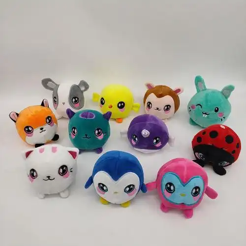 新品慢回弹毛绒动物公仔解压发泄玩具 毛绒玩偶背包挂件彩色公仔