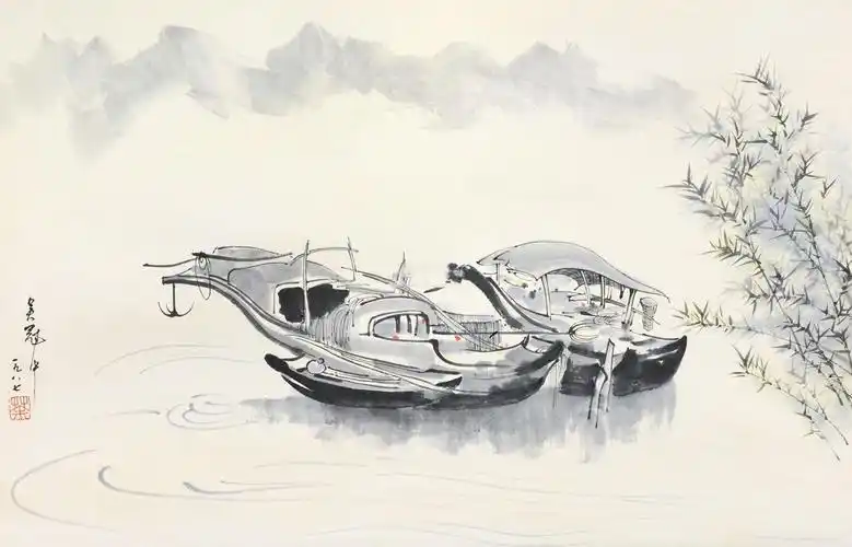 吴冠中吴冠中 渔归 立轴 纸本吴冠中艺术作品大全
