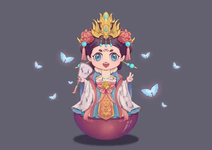 唐朝不倒翁q版古风小美人