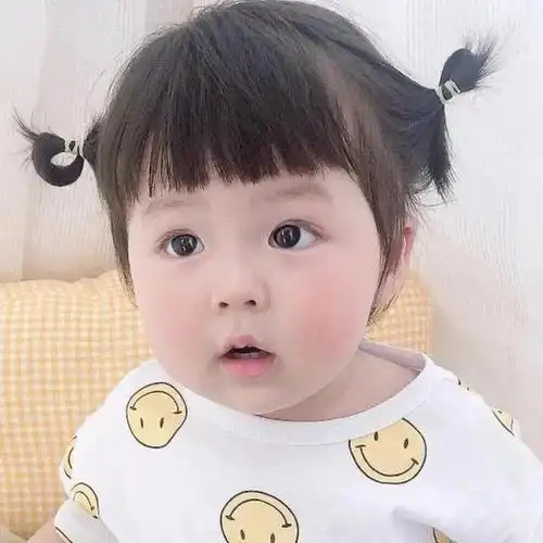 可爱的圆脸小女孩头像