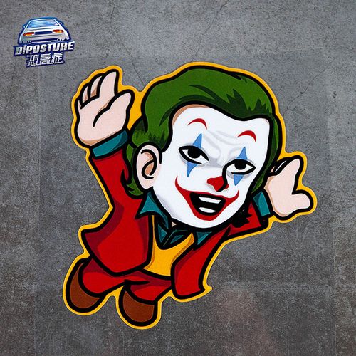 小丑joker车贴 电影周边动漫卡通个性装饰贴车身贴电动车摩托车贴