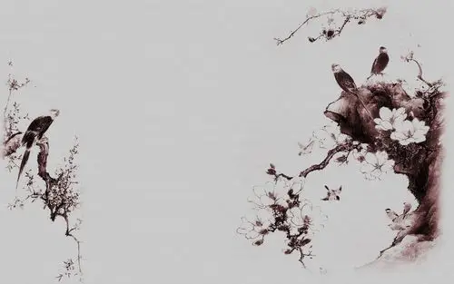 古风场景,插画素材