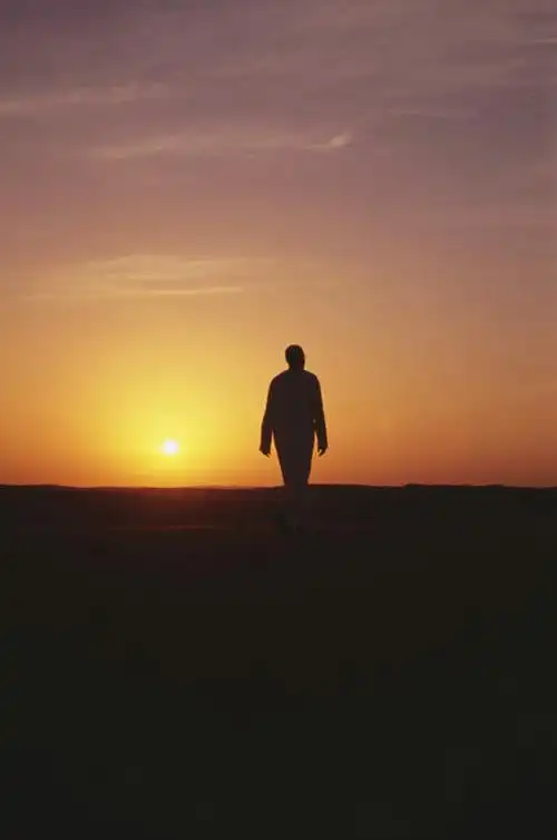 东方人,一个人,站,竖图,室外,白天,民族服装,日落,沙漠,太阳,亚洲,仅