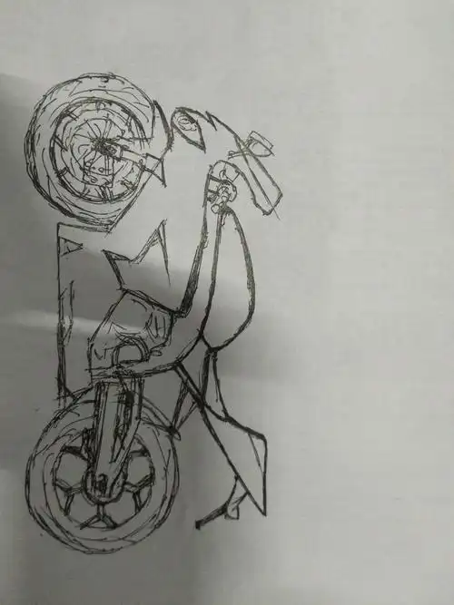 川崎摩托车简笔画炫酷的摩托车简笔画怎么画3款帅气的公路赛摩托车简