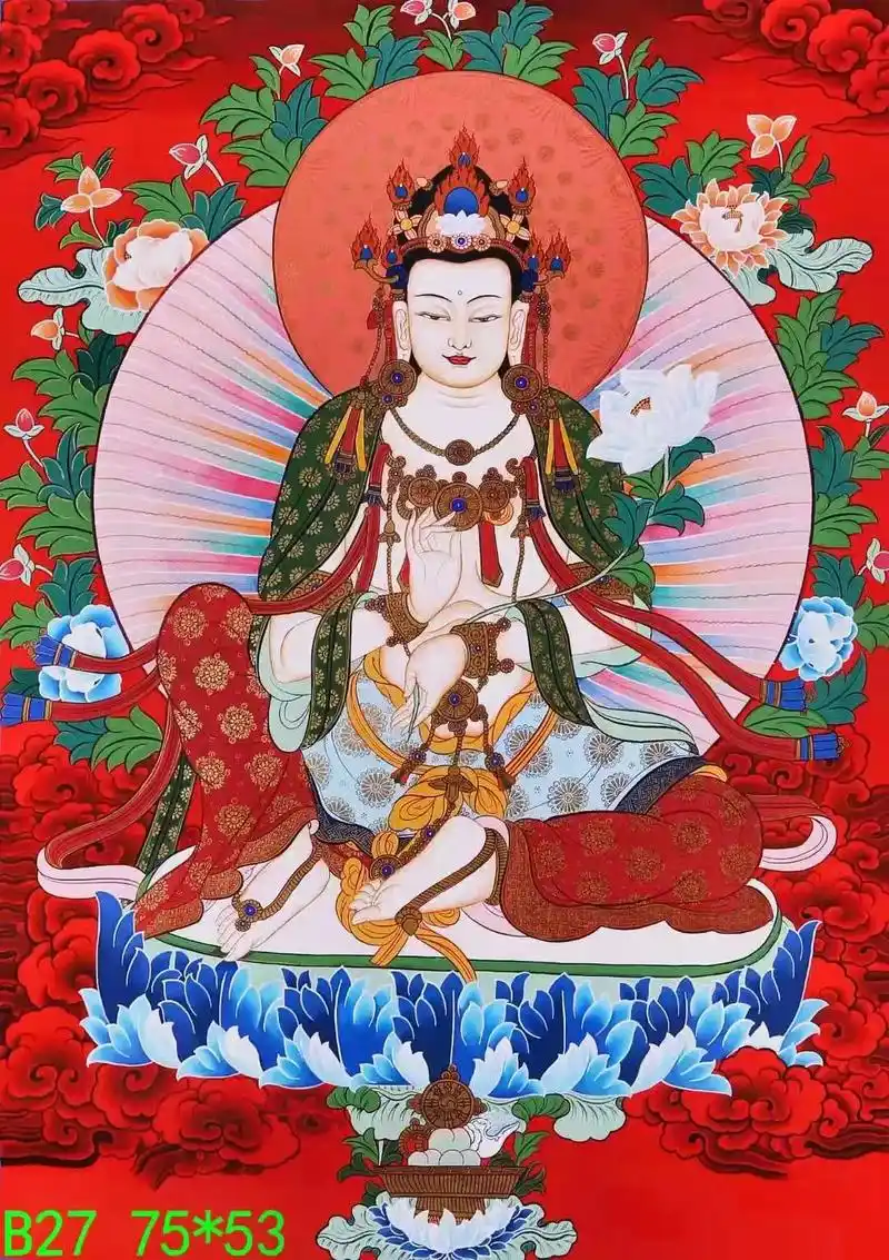 沃唐卡138-320108,大势至菩萨摩诃萨是西方极乐世界无 - 抖音