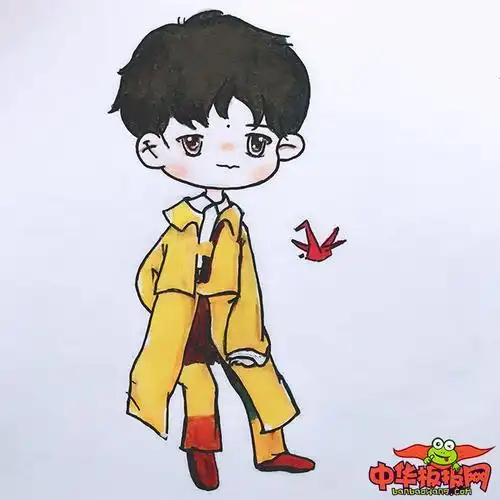 易烊千玺简笔画q版超可爱易烊千玺卡通简笔画