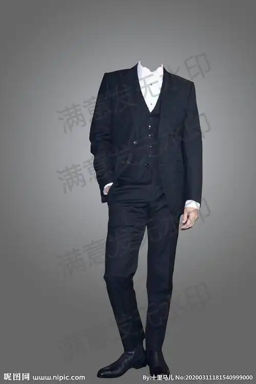 男生西装模板全身形象照图片