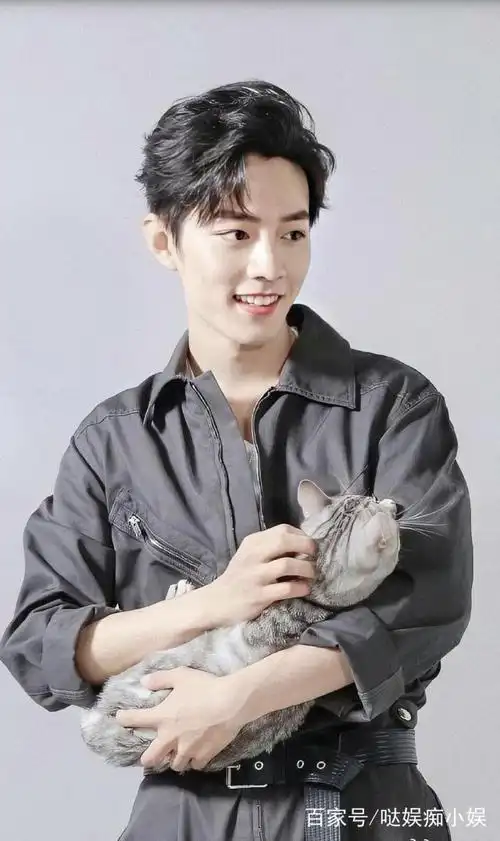 人比花娇系列肖战粉色西装照片,绅士儒雅温柔大方的美少年肖战