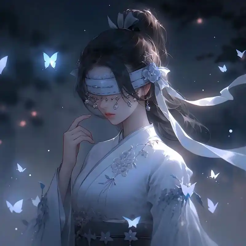 国风蓝色系情侣头像‖古风情侣头像