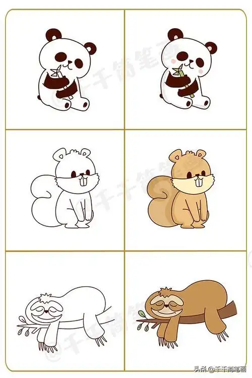 30种常见小动物简笔画素材大全,简单实用,快为孩子收藏吧