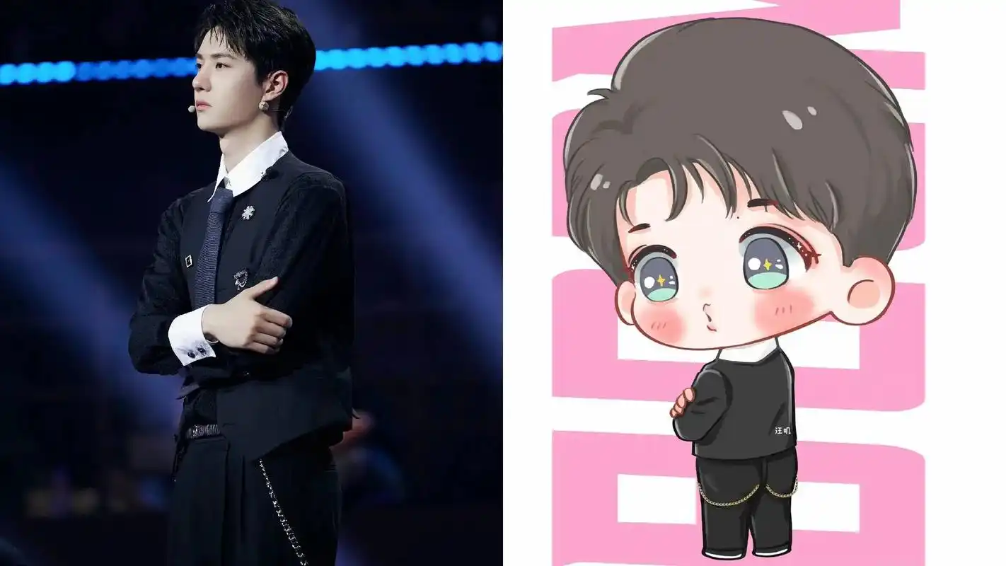 粉丝们笔下的q版王一博.第七版96来啦 #王一博 #从漫画里 - 抖音